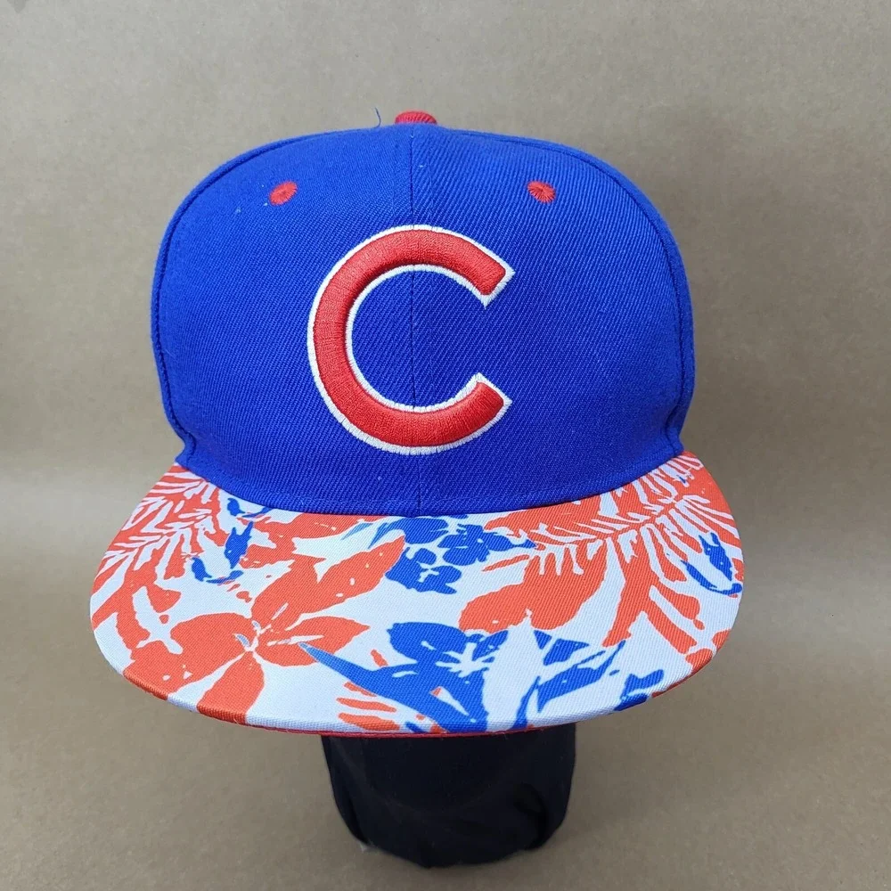 New Era Chicago Cubs 9Fifty Snapbkack Hat Hawaiian Floral Red Blue Original Fit